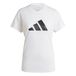 adidas dames Train Essentials Big Performance Logo Training Shirt, WHITE/BLACK, XS