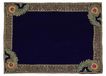 Tapis de Pooja en velours bleu