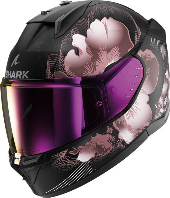 Shark D-Skwal 3 Mayfer Mat Zwart Roze Integraalhelm - Maat M