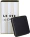 HowHomely Reisvoorraadbus - Reisbus - 11 x 11 x 18 cm - Beige strepen - Reiscontainer - Metaal - met opdruk