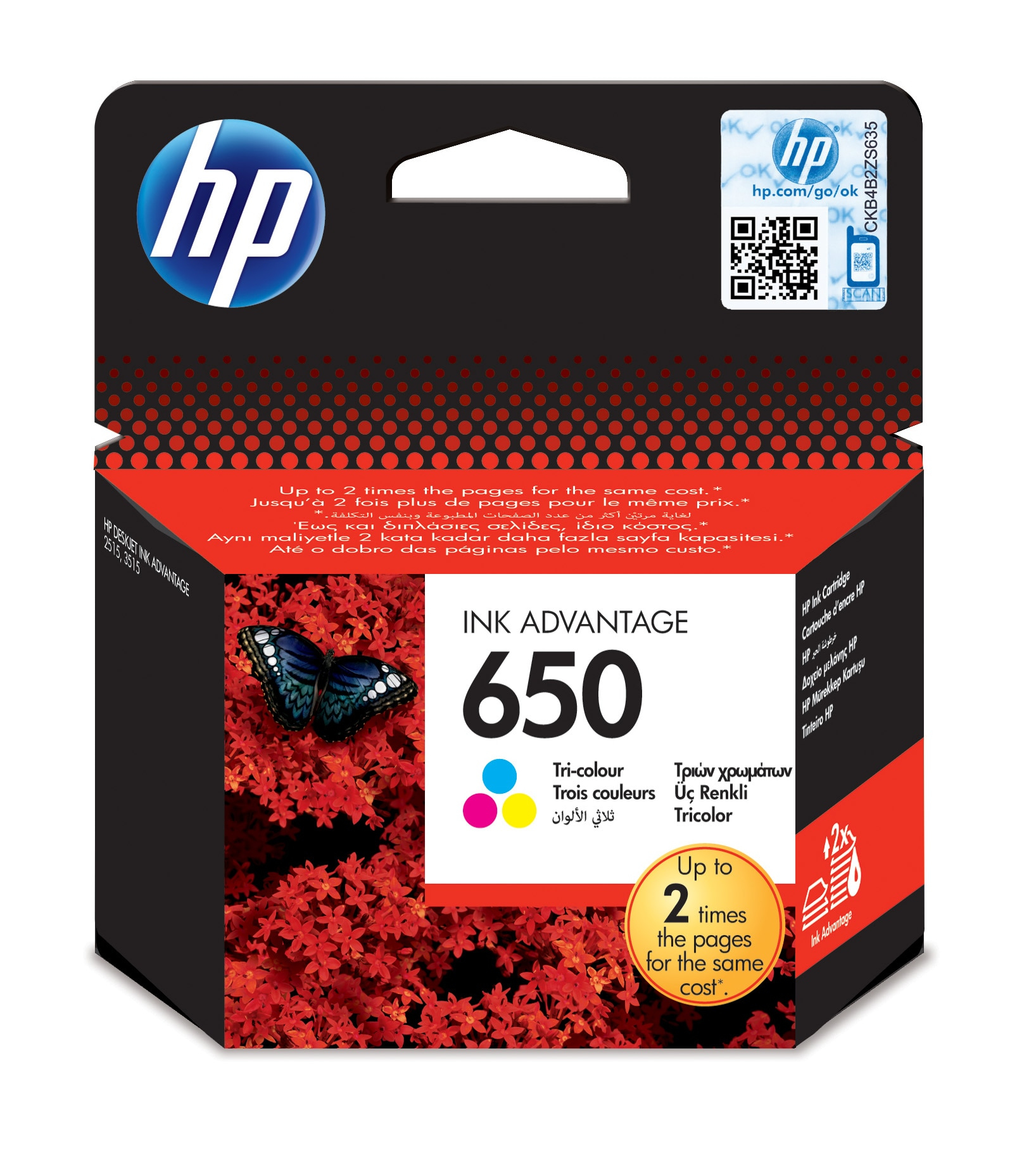 HP HP HP 650 Tri-color Original Inkt Advantage Cartridge