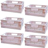 Ibenzoa® Veelzijdige Set van 6 Opvouwbare Opslagboxen voor Keuken en Kantoor