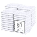 Simpli-Magic Commerciële kwaliteit zachte pluche katoenen badstof handdoeken, 60-pack, wit