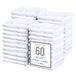 Simpli-Magic Commerciële kwaliteit zachte pluche katoenen badstof handdoeken, 60-pack, wit