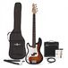 Gear4music LA Linkshandige Basgitaar + 15 W Versterkerpakket, Sunburst