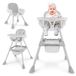 Chaise enfant - Réglable - 2-en-1 - Gris - Dès 6 mois