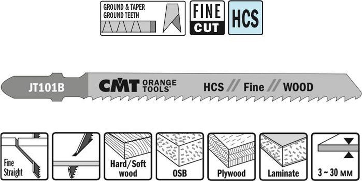 CMT Decoupeerzaag HCS 75 x 100 mm. 10tpi (fine,wood)