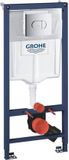 Grohe Solido - Inbouwreservoir voor hangend toilet inclusief Arena Cosmopolitan drukknop, chroom 38981000