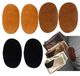 Coude- en kniestukken van suède, 6 stuks, in 3 kleuren
