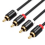 Vention VAB-R06-B200 audiokabel 2 m RCA Zwart