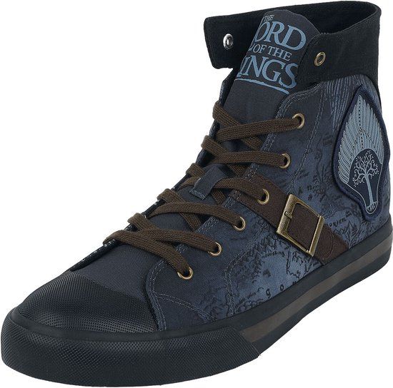 The Lord Of The Rings Rohan Gondor Map Unisex Hoge sneakers - blauw - EU38
