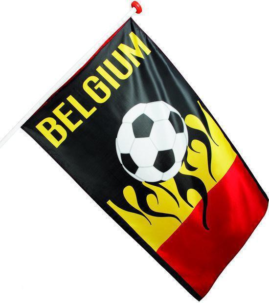 Boland BelgiÃ« Vlag - 150 x 90 cm - Belgium Zwart/Geel/Rood
