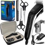 Philips QC5115/15 scheerapparaat + zwarte etui voor scheerapparaat en scheermes + kappersset (2 scharen + kam)