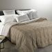 Caleffi 73928 microvezel verwarmingsdeken overgangsperiode voor Frans bed en bed, taupe