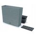 FURU plantenbak cementkleuren met opvangbak 58 x 18 x 49,8 cm inhoud 12 liter