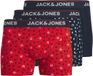 JACK&JONES JACDOG LOGO TRUNKS 3 PACK Heren XXL Flame Scarlet