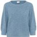 KAFFE Kaffe Women's Pullover Boat Neck 3/4 Sleeves Beading Regular Fit Hip Length dames Sweater