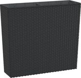 vidaXL Plantenbak met uitneembare bak rattan-look 12/44 l pp antraciet