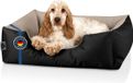 BedDog® LUPI hondenkussen, vierkant, S, zwart/beige