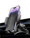 Hoppac Telefoonhouder voor auto, luchtrooster, autohouder, stalen haak, 360° rotatie, ontgrendelingsknop, autotelefoonhouder voor smartphone iPhone 4-7 inch