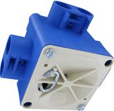 Busch-Jaeger ABB - Centraaldoos - Hafobox - 55mm - 5/8inch - Incl. Deksel - Blauw