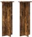 vidaXL Plantenstandaard 2 st gerookt eiken ø40 x 100 cm bewerkt hout