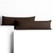 DecoKing Amber-kussenslopen 20 x 145 cm, jerseykatoen, rits, bruin, 2 stuks