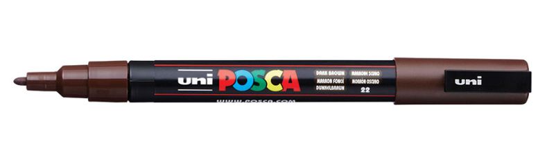Posca PC-3M - Dark Brown - Fine Tip Paint Marker