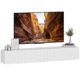 HOMCOM TV-standaard van MDF, 140x25x22 cm, wit