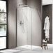 FortiFura Galeria Inloopdouche - 120x200cm - Afgeronde Glaswand - Helder Glas - Wandarm - PVD - Geborsteld Gunmetal (Antraciet)