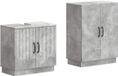 vidaXL - Ensemble de 2 pièces - Armoire de salle de bain - HOORN - Gris béton - Bois traité