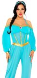 Leg Avenue - Desert Princess Halter Jumpsuit Kostuum - L - Turquoise