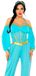 Leg Avenue - Desert Princess Halter Jumpsuit Kostuum - L - Turquoise
