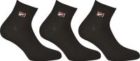 Fila – Set van 3 paar unisex enkelsokken – Zwart – 43-46