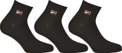 Fila – Set van 3 paar unisex enkelsokken – Zwart – 43-46