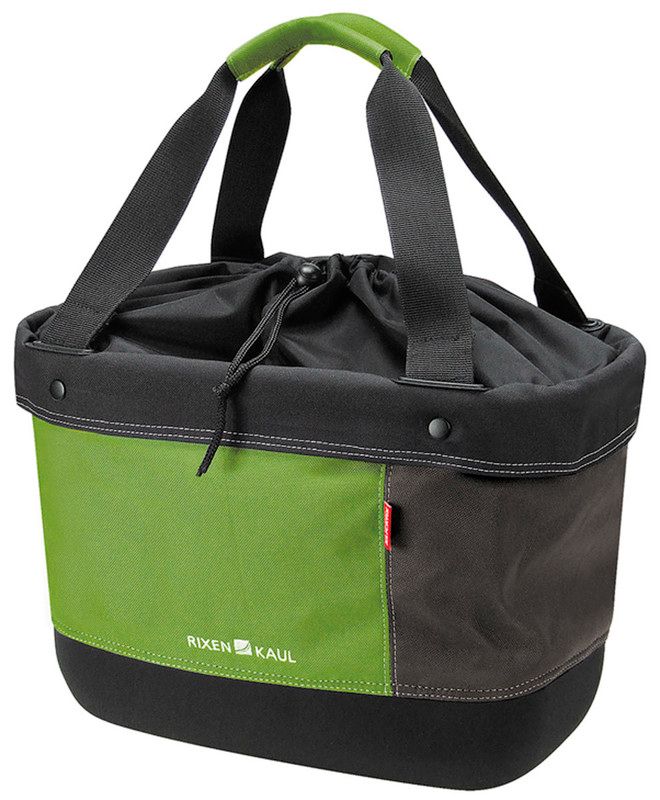 KlickFix Shopper Alingo fietstas groen/bruin