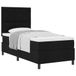 vidaXL Boxspring bed met hoofdeinde Zwart 100 x 200 cm Stof