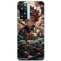 Maniacase Hoesje Oppo A57s 4G demonendoder Tanjiro anime manga
