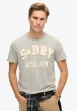 Superdry Vintage Athletic T-shirt met korte mouwen Heren Lichtgrijs Marl L