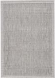 Giza Vloerkleed – Grijs met Kader – Laagpolig & Modern – Voor Binnen & Buiten – 200x290 cm
