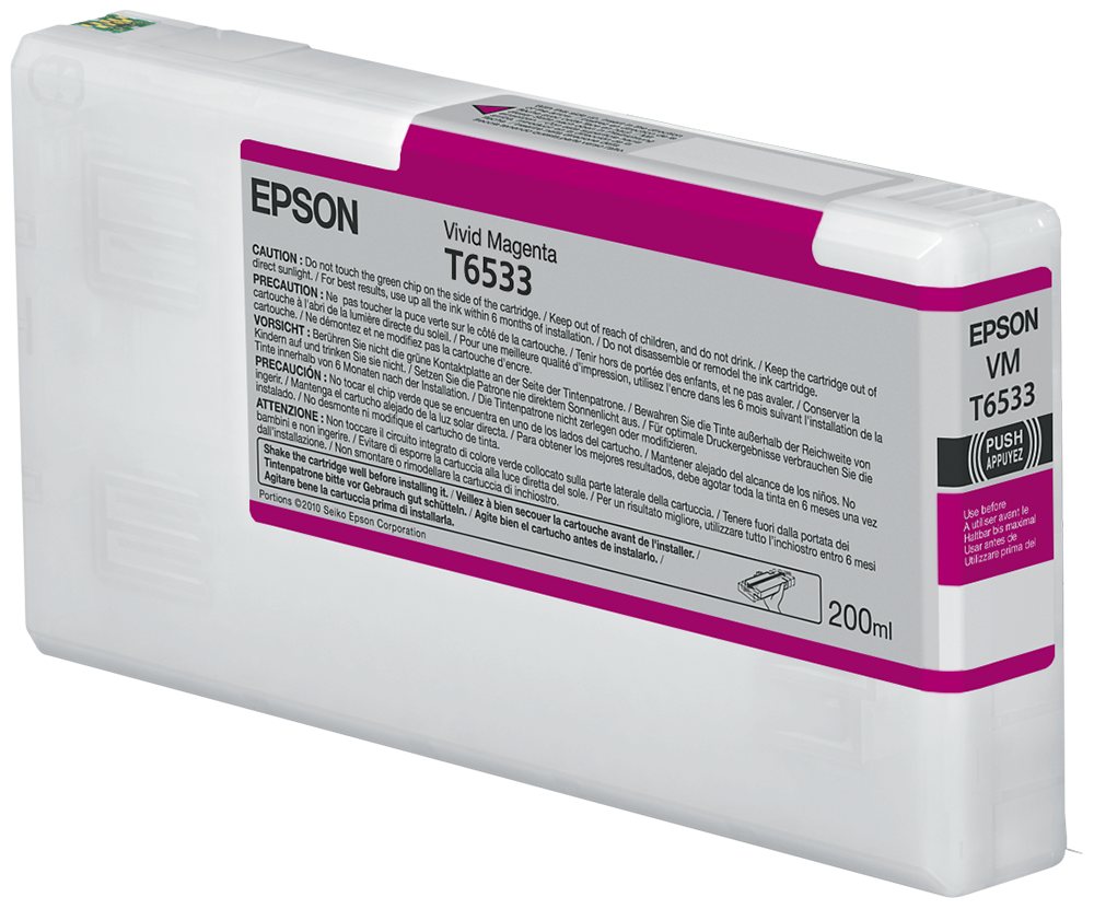 Epson T6533 Vivid Magenta Ink Cartridge (200ml) single pack / Helder magenta