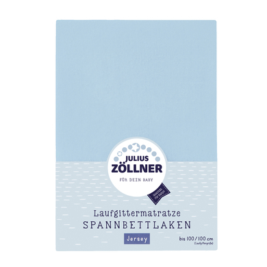 Zöllner JULIUS ZÖLLNER Hoeslaken voor boxmatrassen lichtblauw 100 x100 cm