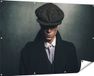 Gards Affiche de jardin Gangster anglais avec une casquette des années 1920 - 150x100 cm - Toile de jardin - Décoration de jardin - Décoration murale extérieure - Peinture de jardin