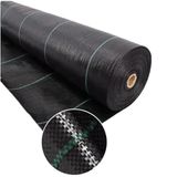 GARDENIX Onkruiddoek extra sterk 110 g/m² (0,4 m x 100 m), bodemdoek, tuindoek tegen onkruid, zwart