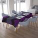 Bonamaison Tafelkleed, Anti-Mold, Sneldrogend, Waterdicht, 100% Polyester Tafellaken, Paars, zwart, 140 x 200 Cm - Ontworpen en Vervaardigd in Turkije