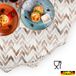 ANRO Tafelkleed Zigzag Bruin Rond Ø140cm