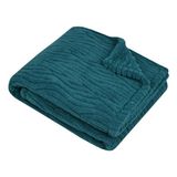 STOF Plaid Columbia 130 x 160 cm Petrol Polyester
