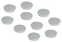 FRANKEN Magneten rond, 10 stuks, hoogwaardige zelfklevende magneten voor kantoor, huishouden, werkplaats, ideaal voor whiteboards, koelkast, planborden of showkasten, 32 mm, grijs, HM30 12