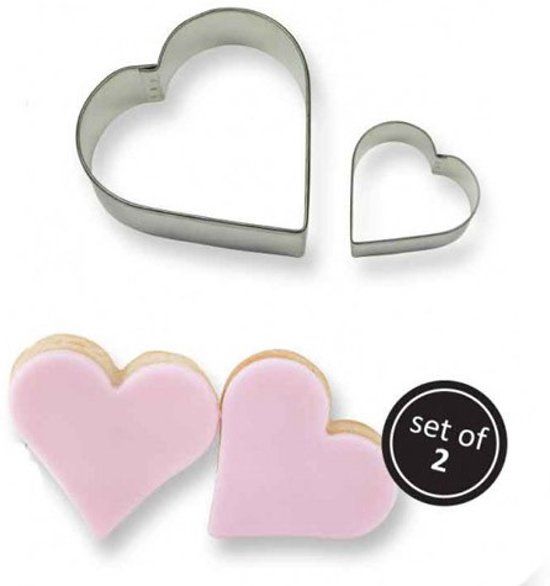 PME koekjesuitsteker hart set/2