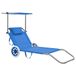 VidaXL Lounge Gecapitonneerde zitting Polyester Blauw